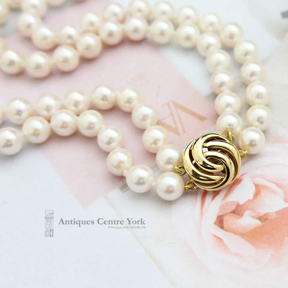 18" Cultured Pearl Two Row Necklace