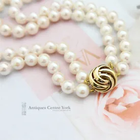 18" Cultured Pearl Two Row Necklace