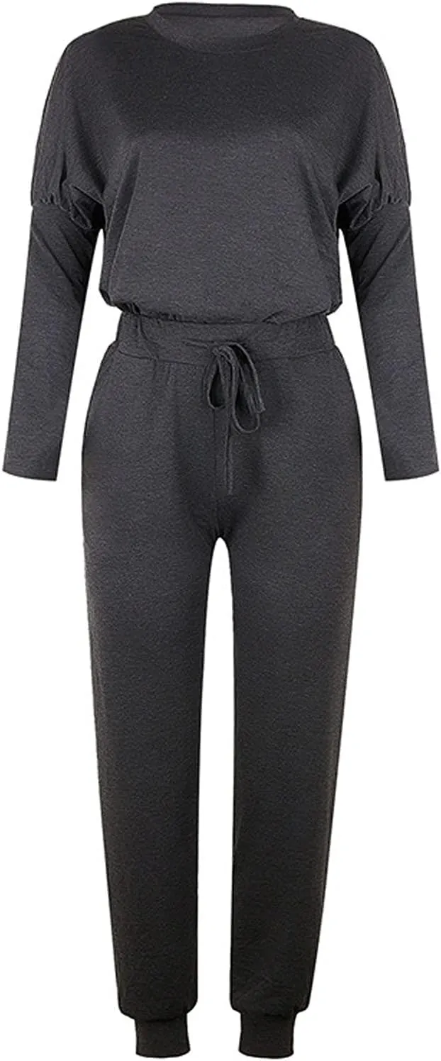 2 Piece Outfits for Women Sweatsuit Long Sleeve Pullover Top with Jogger Sweatpants Fall Fashion Loungewear Set