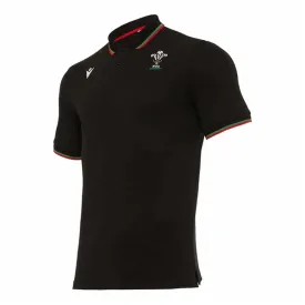 2020-2021 Wales Travel Tech Polo Shirt (Black)