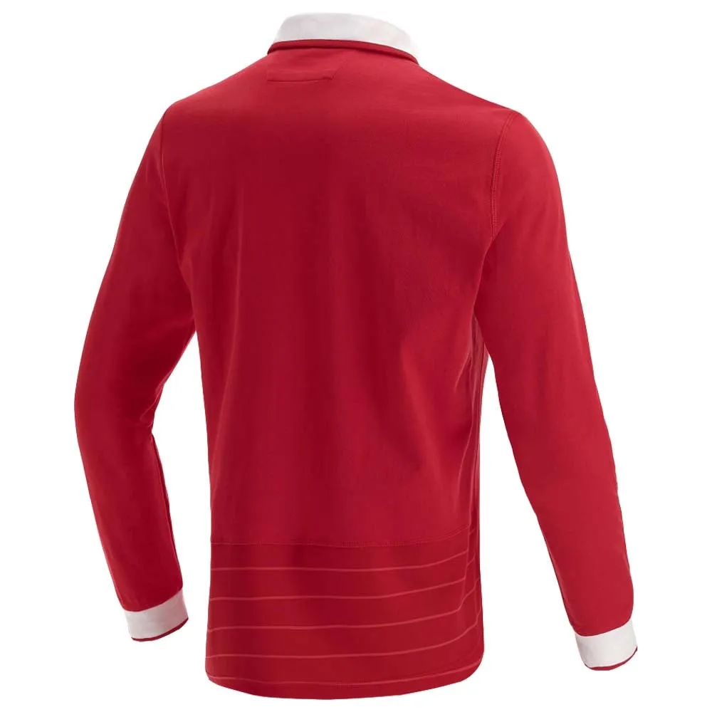 2021-2022 Wales Home LS Cotton Rugby Shirt