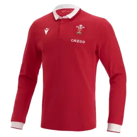 2021-2022 Wales Home LS Cotton Rugby Shirt