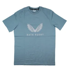 2023-2024 Bath Rugby Cotton Logo Tee (Blue)
