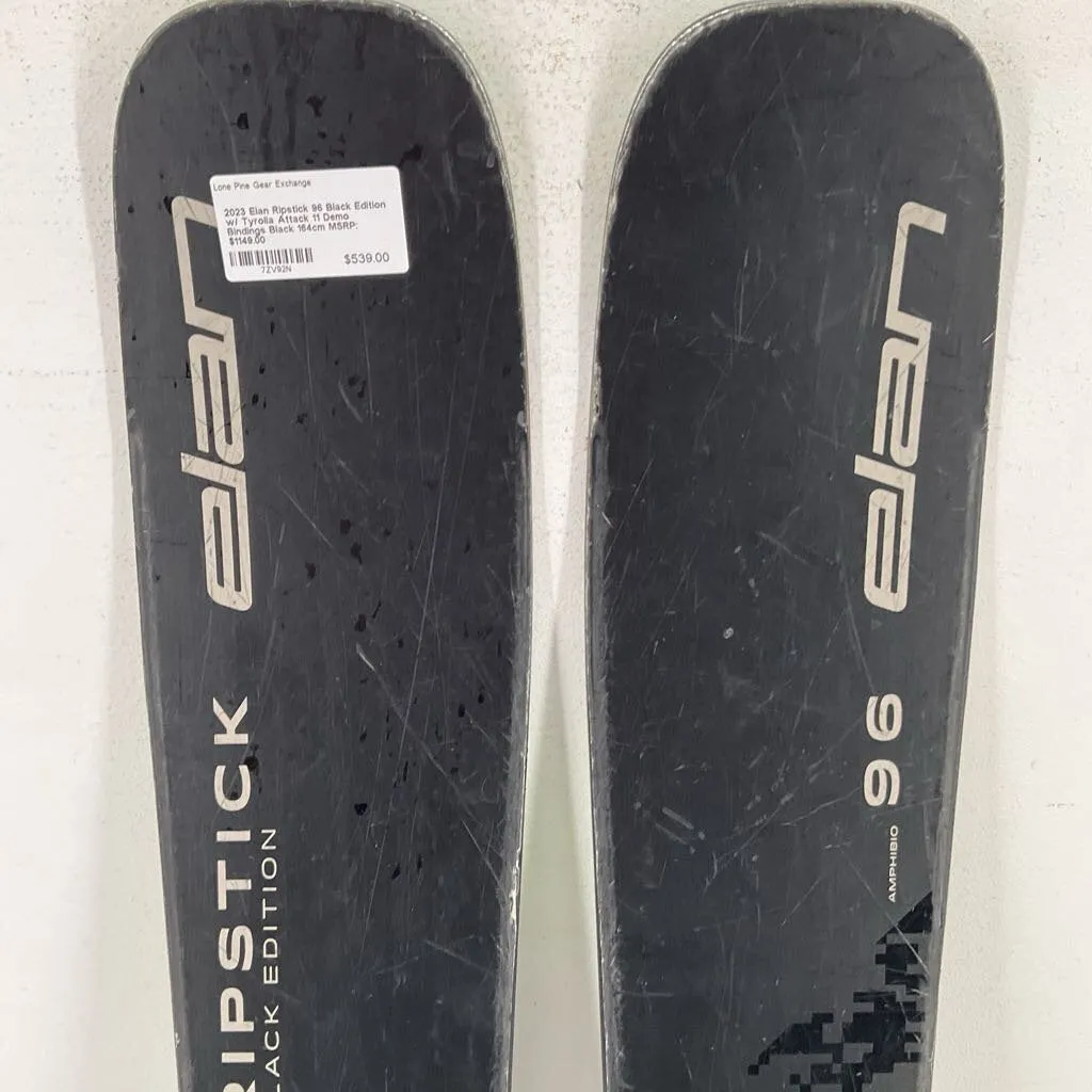 2023 Elan Ripstick 96 Black Edition w/ Tyrolia Attack 11 Demo Bindings