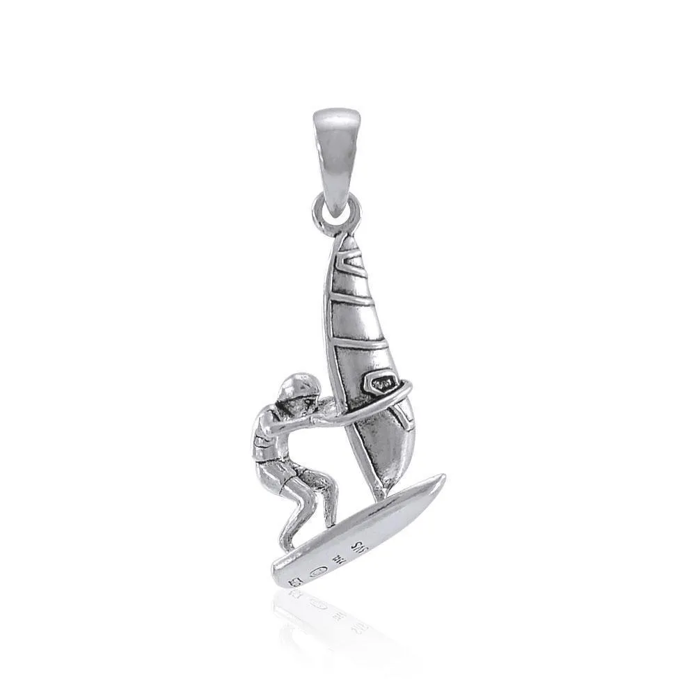 A healing adventure ~ Sterling Silver Surf Pendant Jewelry TP1597