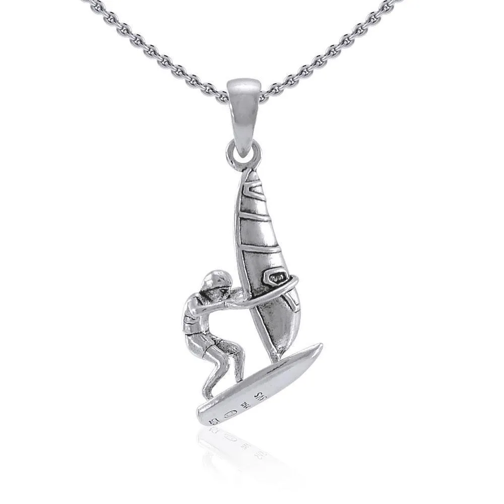 A healing adventure ~ Sterling Silver Surf Pendant Jewelry TP1597