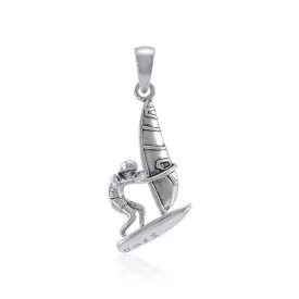 A healing adventure ~ Sterling Silver Surf Pendant Jewelry TP1597