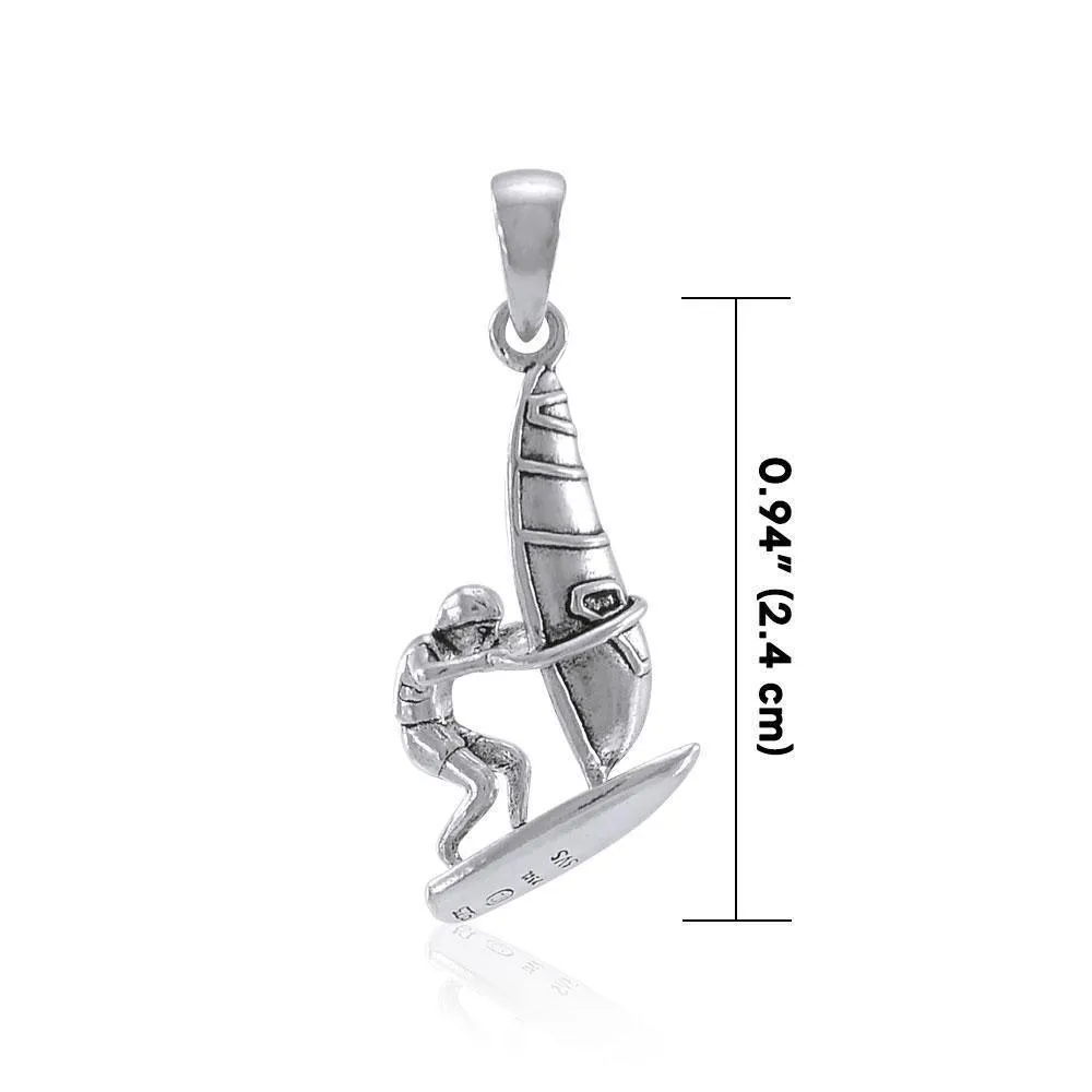 A healing adventure ~ Sterling Silver Surf Pendant Jewelry TP1597