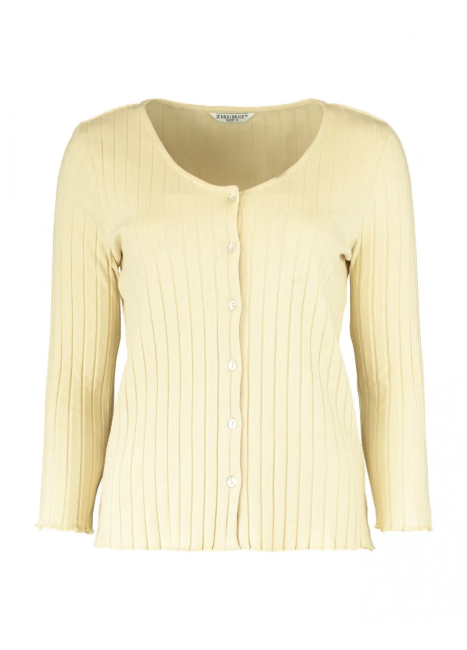 Adriana Beige Ribbed Shirt