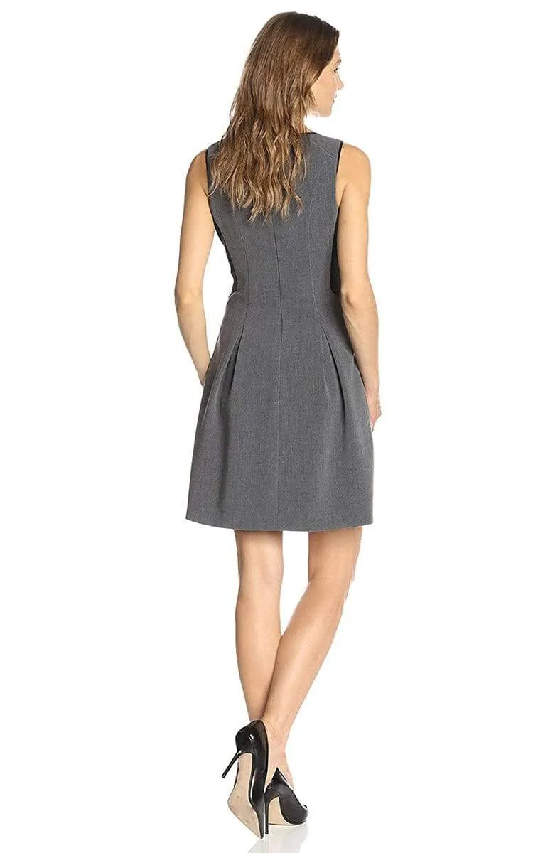 Adrianna Papell Daytime - 16PD78240 Sleeveless Crepe A-line Dress