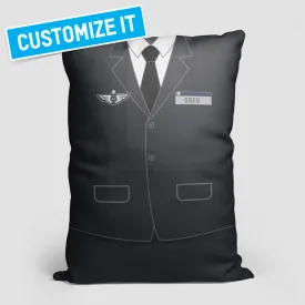 AF Male Cabin Crew Uniform - Throw Pillow