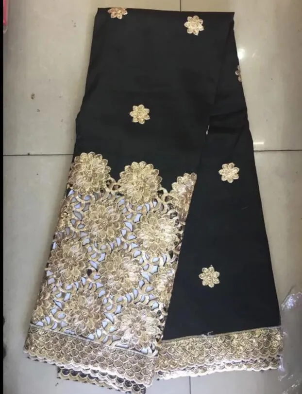 African George Lace Fabrir High Quality Lace Indian Raw Silk Wrappers