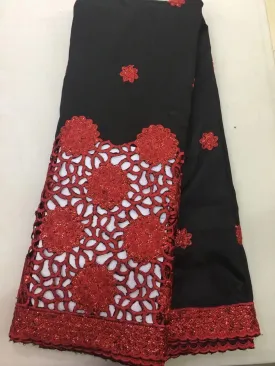 African George Lace Fabrir High Quality Lace Indian Raw Silk Wrappers