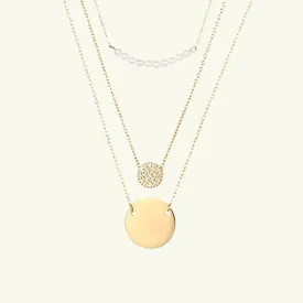 Amari Pearls and Charms Gold Necklace