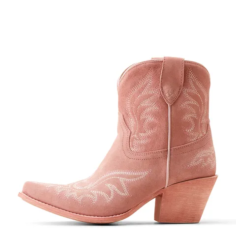 Ariat Women's Chandler Pink Suede 7" Western Boot