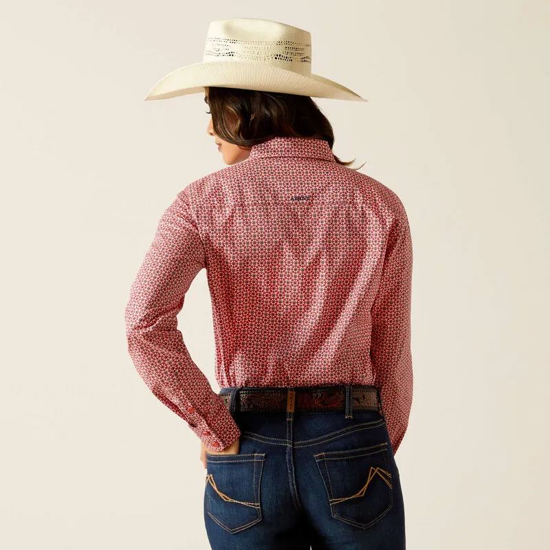 Ariat Women's Garnet Rose Geo Kirby Stretch Top