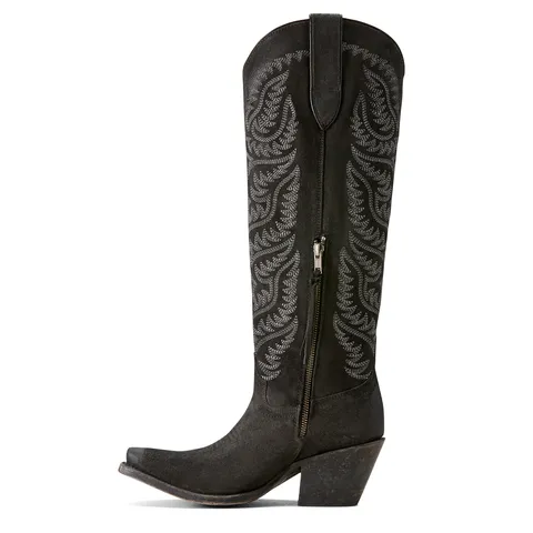 Ariat Women's Laramie 18" StretchFit Black Suede Western Boot