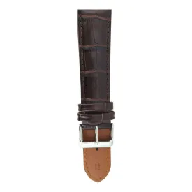 ARIES GOLD HICKORY BROWN CROCO AG-L0003 LEATHER STRAP