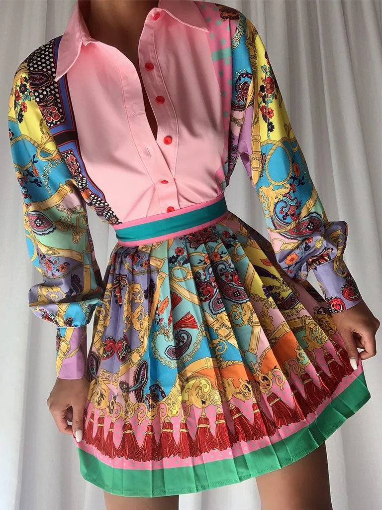 Armania Blouse and Skirt Set