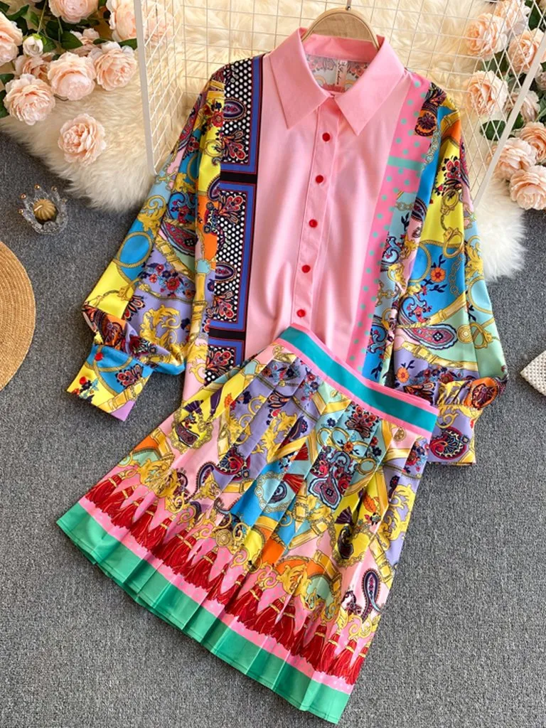 Armania Blouse and Skirt Set