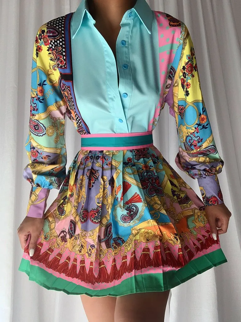 Armania Blouse and Skirt Set