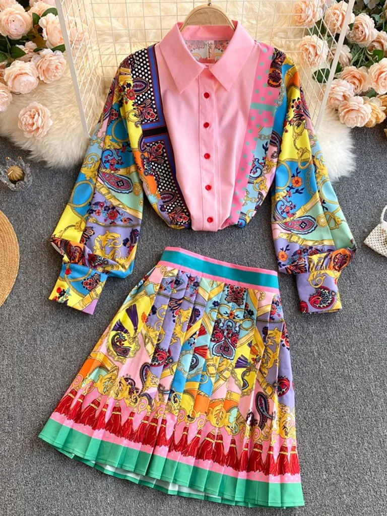 Armania Blouse and Skirt Set