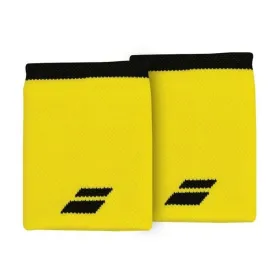 Babolat Logo Jumbo Wristband, Yellow/Black