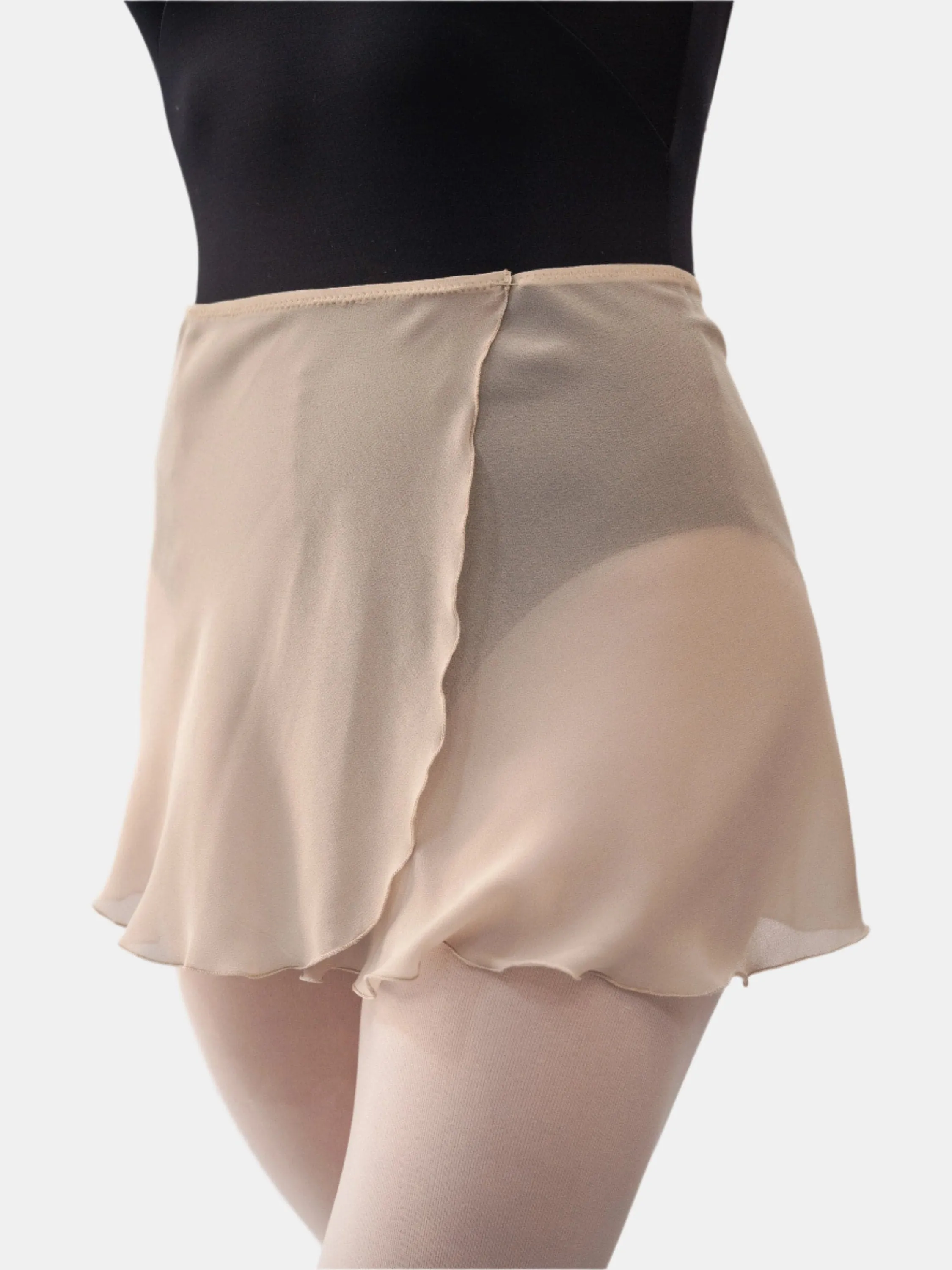 Beige Wrap Short Dance Skirt MP301