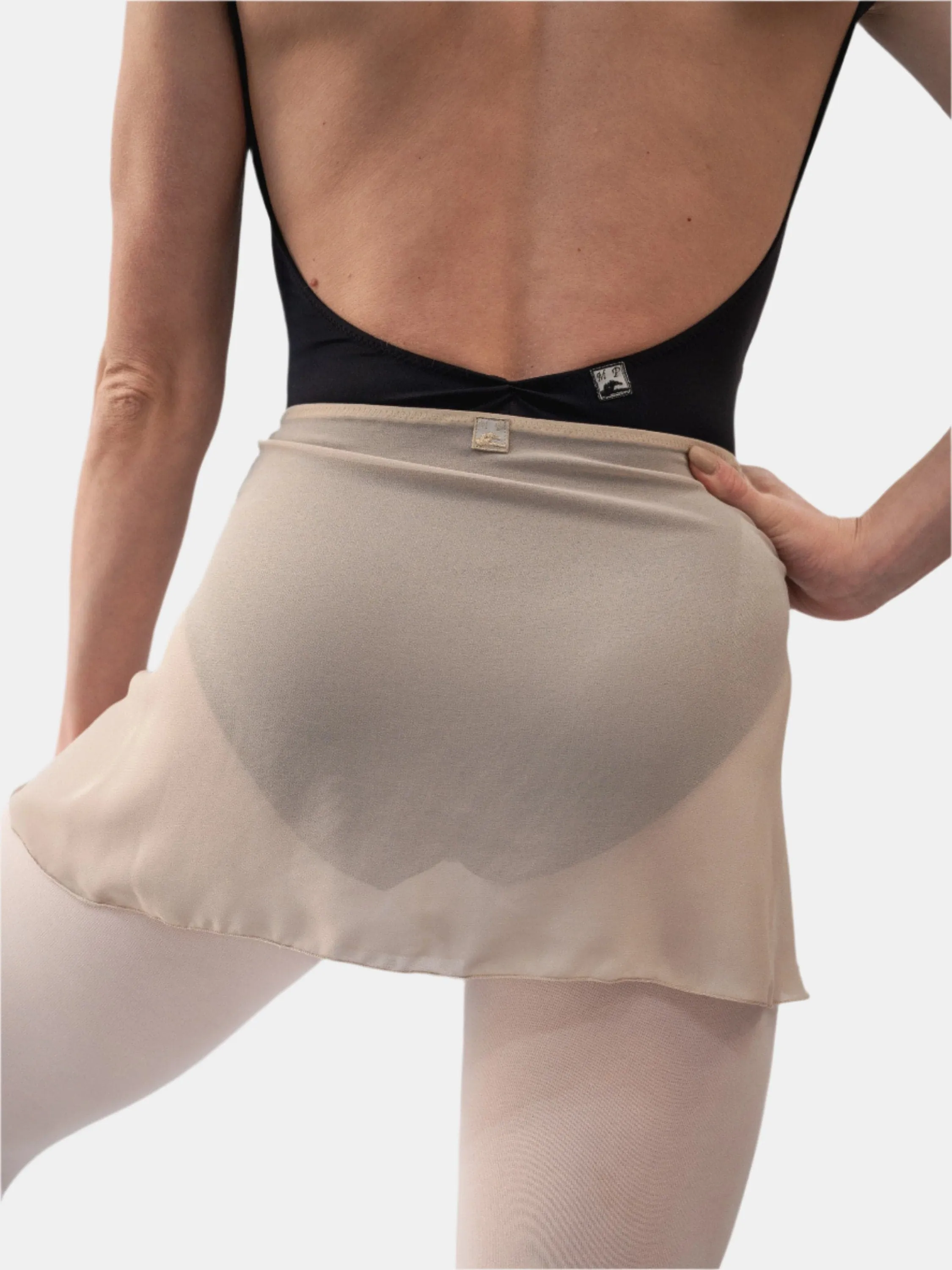 Beige Wrap Short Dance Skirt MP301