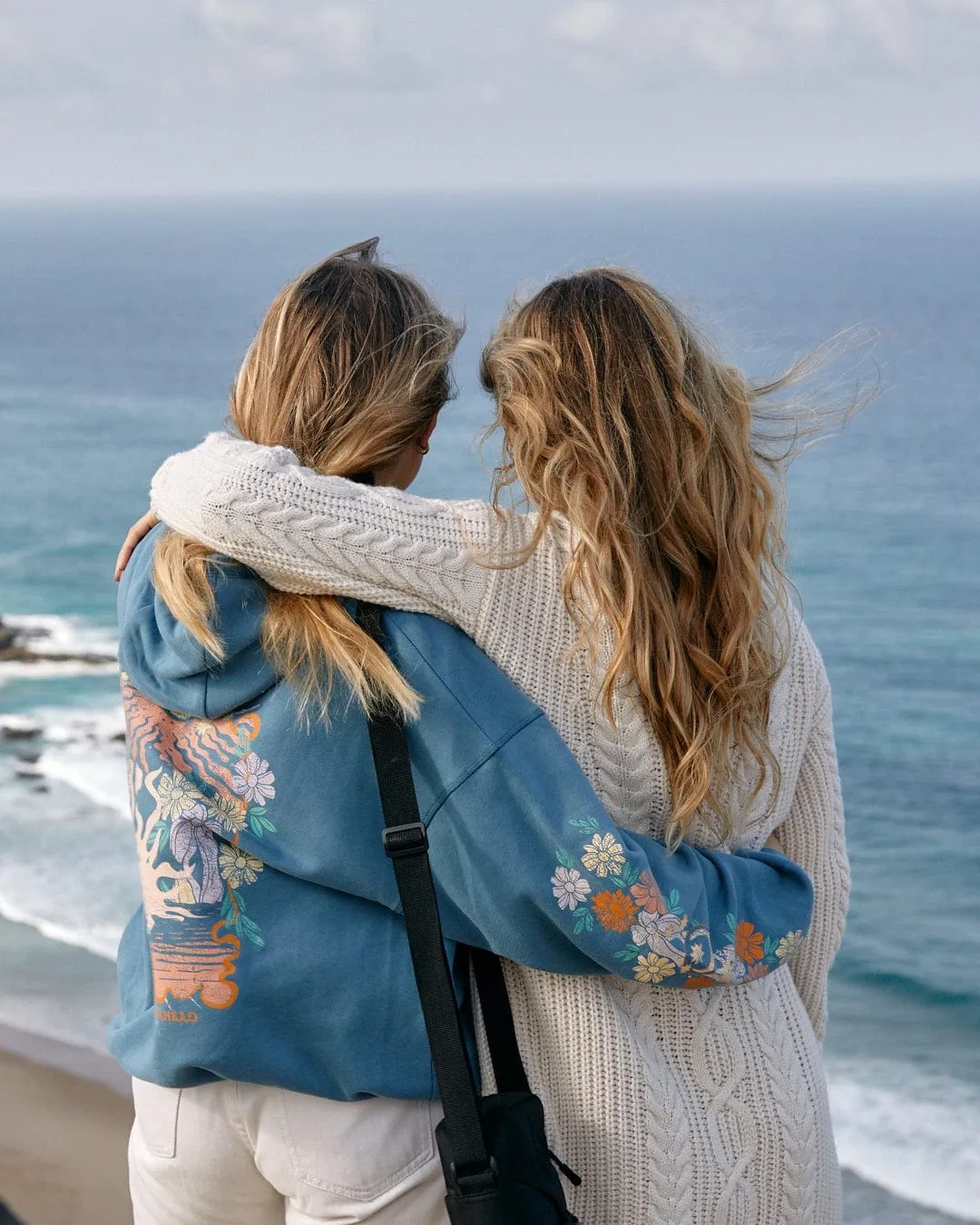 Better Days - Womens Pop Hoodie - Blue
