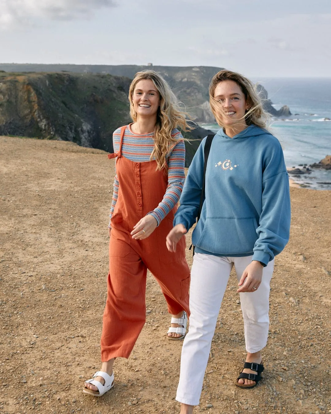 Better Days - Womens Pop Hoodie - Blue