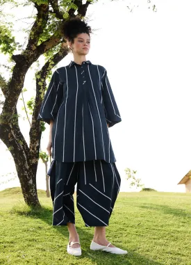 Black & White Stripenargis Coord Set