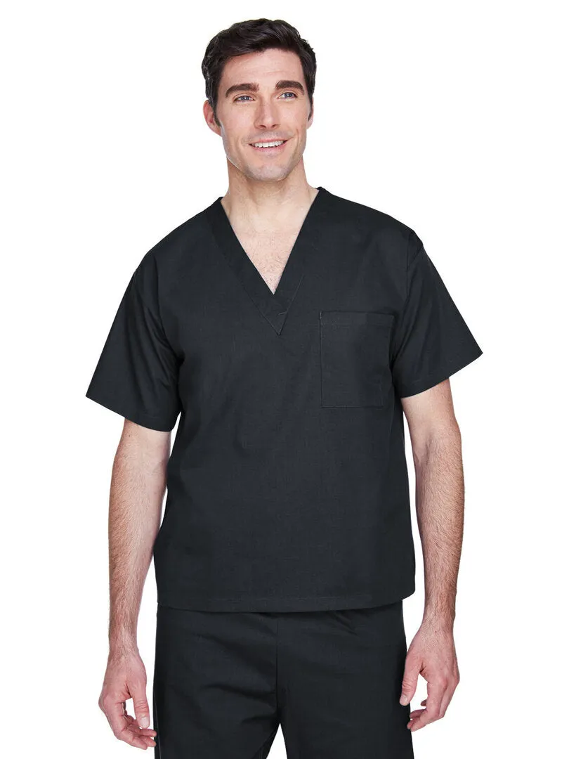 Black Harriton Adult Restore 4.9 oz. Scrub Top