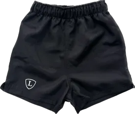 Black Junior Rugby Shorts