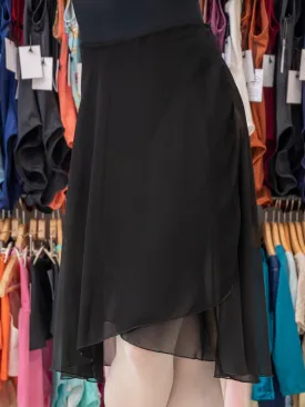 Black Wrap Long Dance Skirt MP310