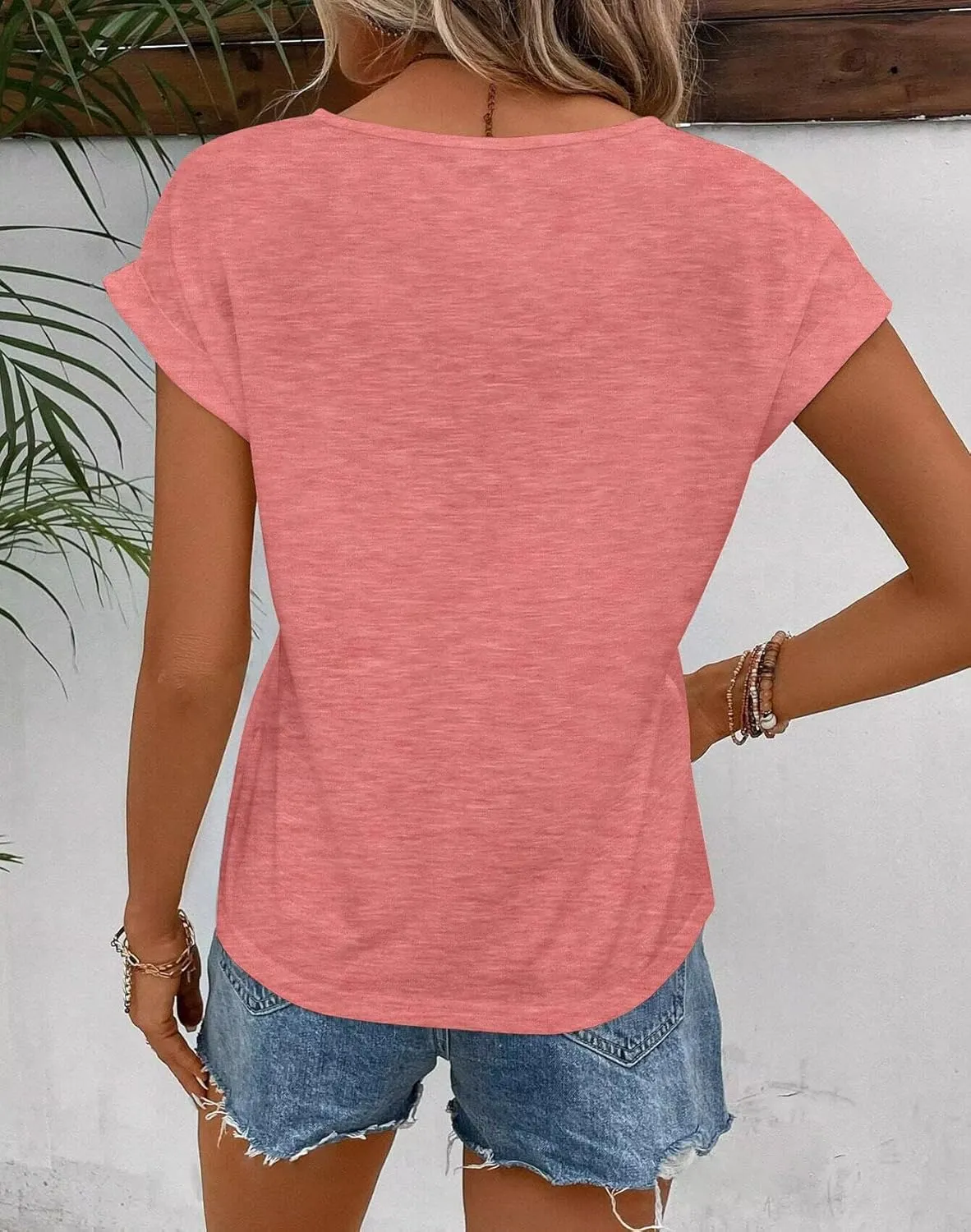 Bliwov Womens Tops Lace Cap Sleeve T Shirts Casual Trendy Cute Summer Spring Outfits Plus Size Beach Vacation Fashion Clothes
