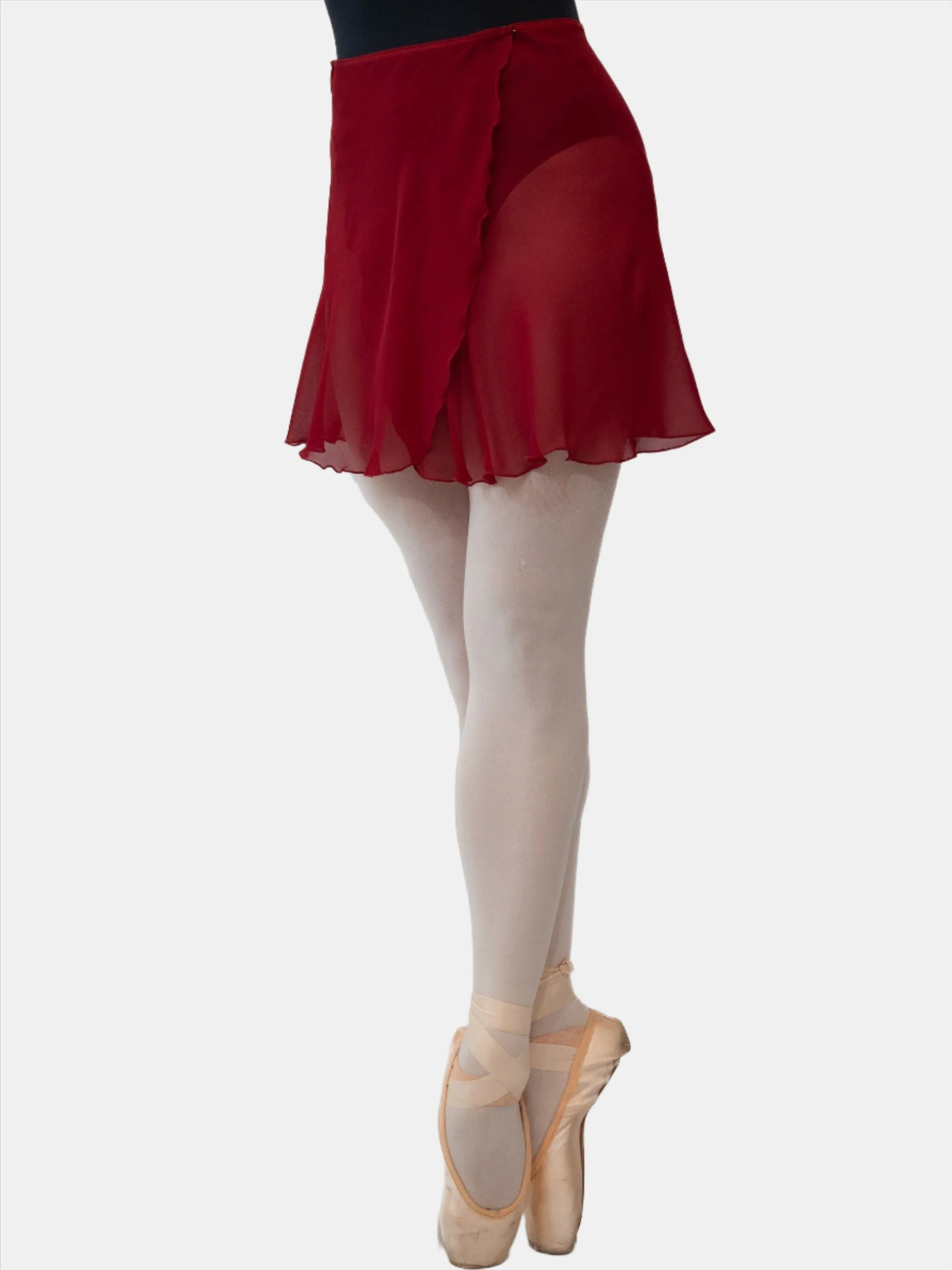 Bordeaux Wrap Short Dance Skirt MP345
