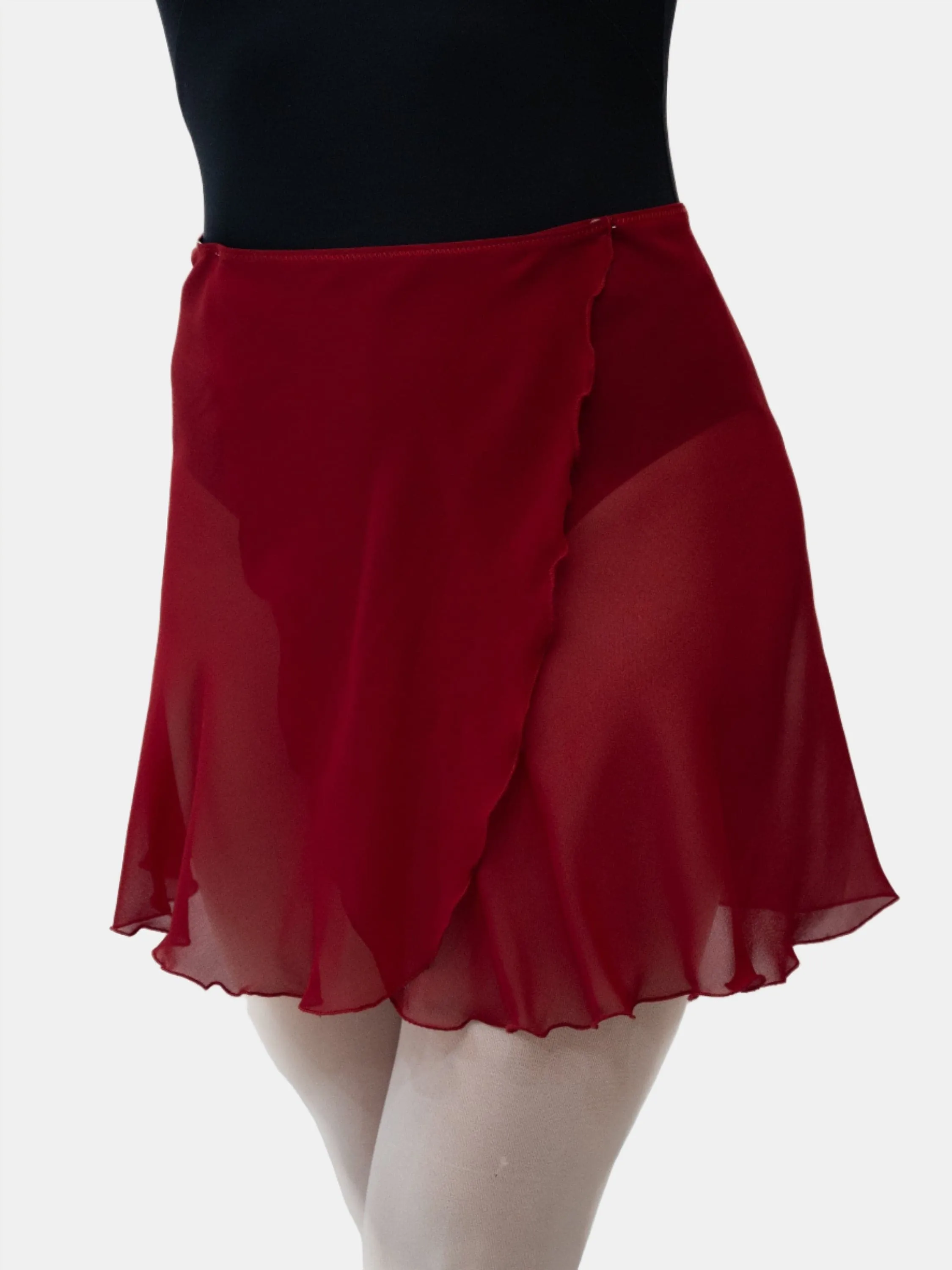 Bordeaux Wrap Short Dance Skirt MP345