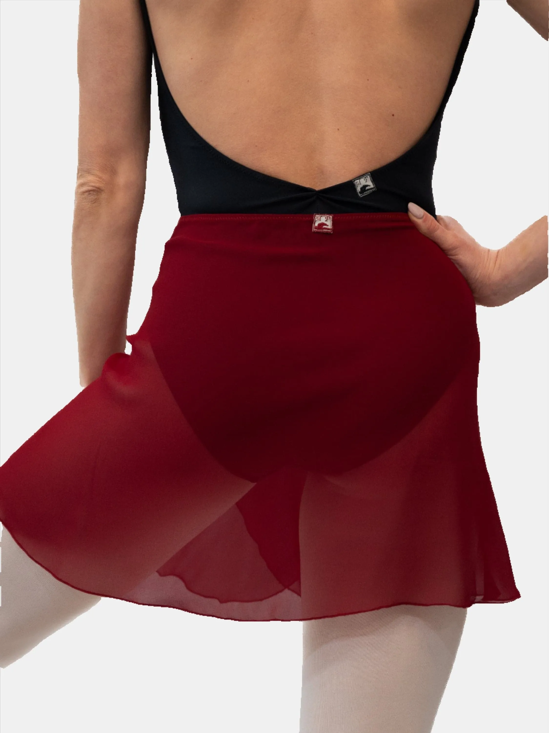 Bordeaux Wrap Short Dance Skirt MP345