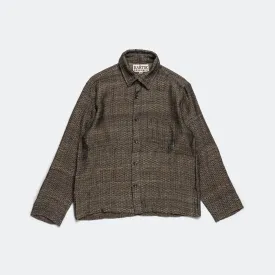 Box Shirt Zari Thread Weave - Charcoal/Gold Medium