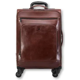 Brando Winchester Authentic Leather Cabin Trolley Brown