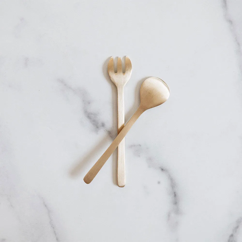 Brass Dessert Utensil Set