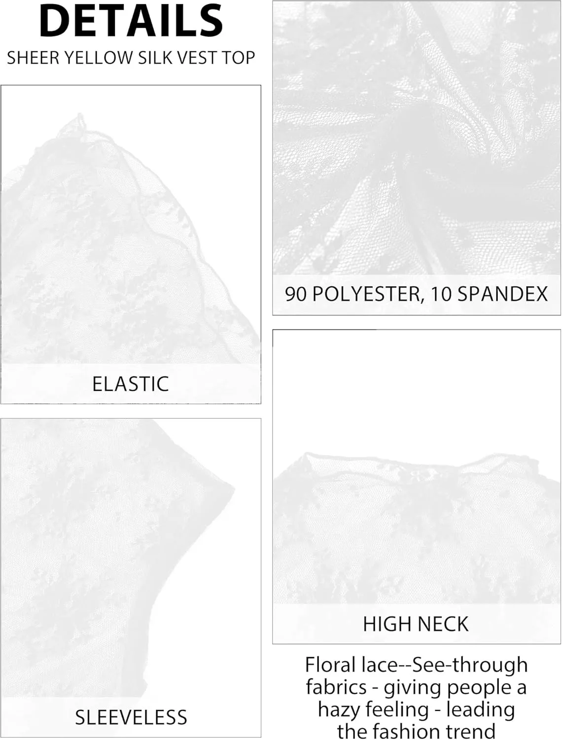 Buauty Mesh Long Sleeve Top for Women, Lace Sheer Tops See Through Mock Neck Floral Embroidery Sheer Blouce Fishnet Shirt
