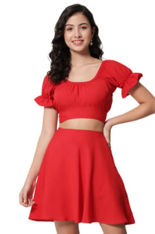 CATCH ME IF YOU WEAR RED CO-ORD SET