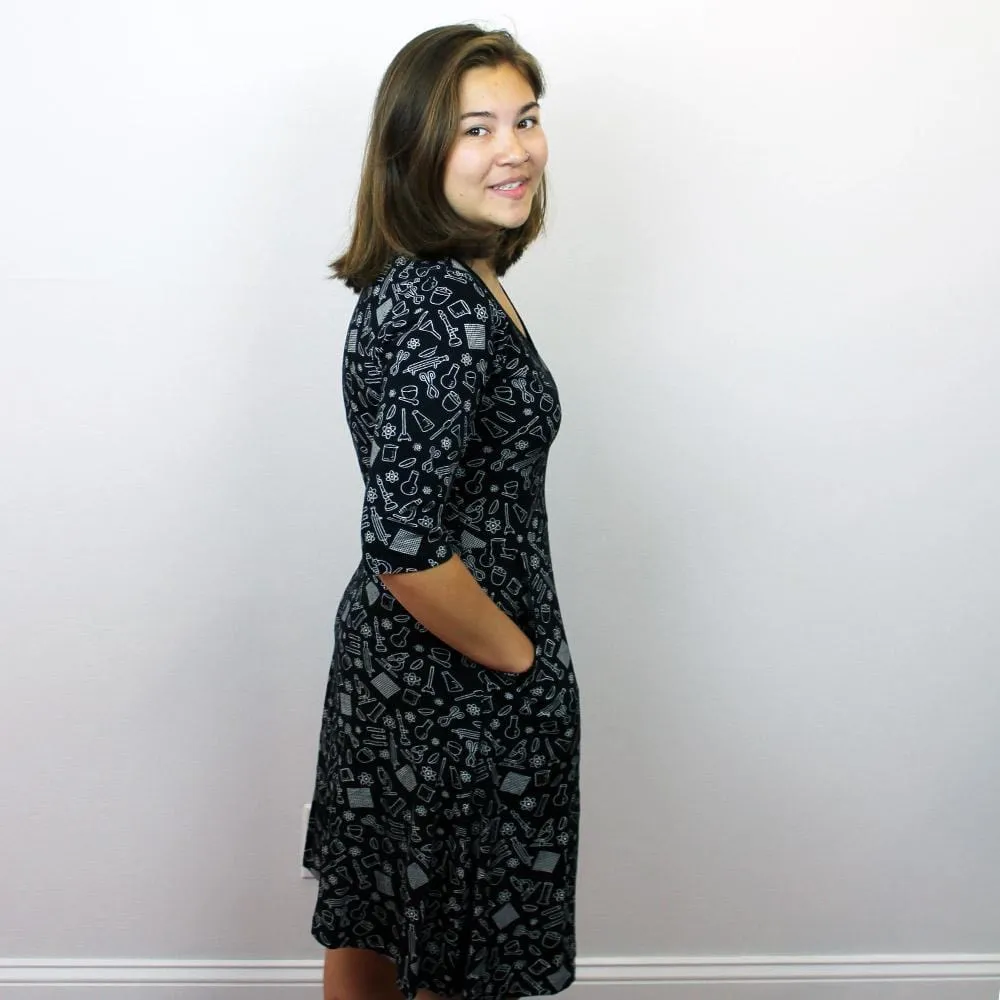Chemistry Lab Equipments Fit & Flare Dress