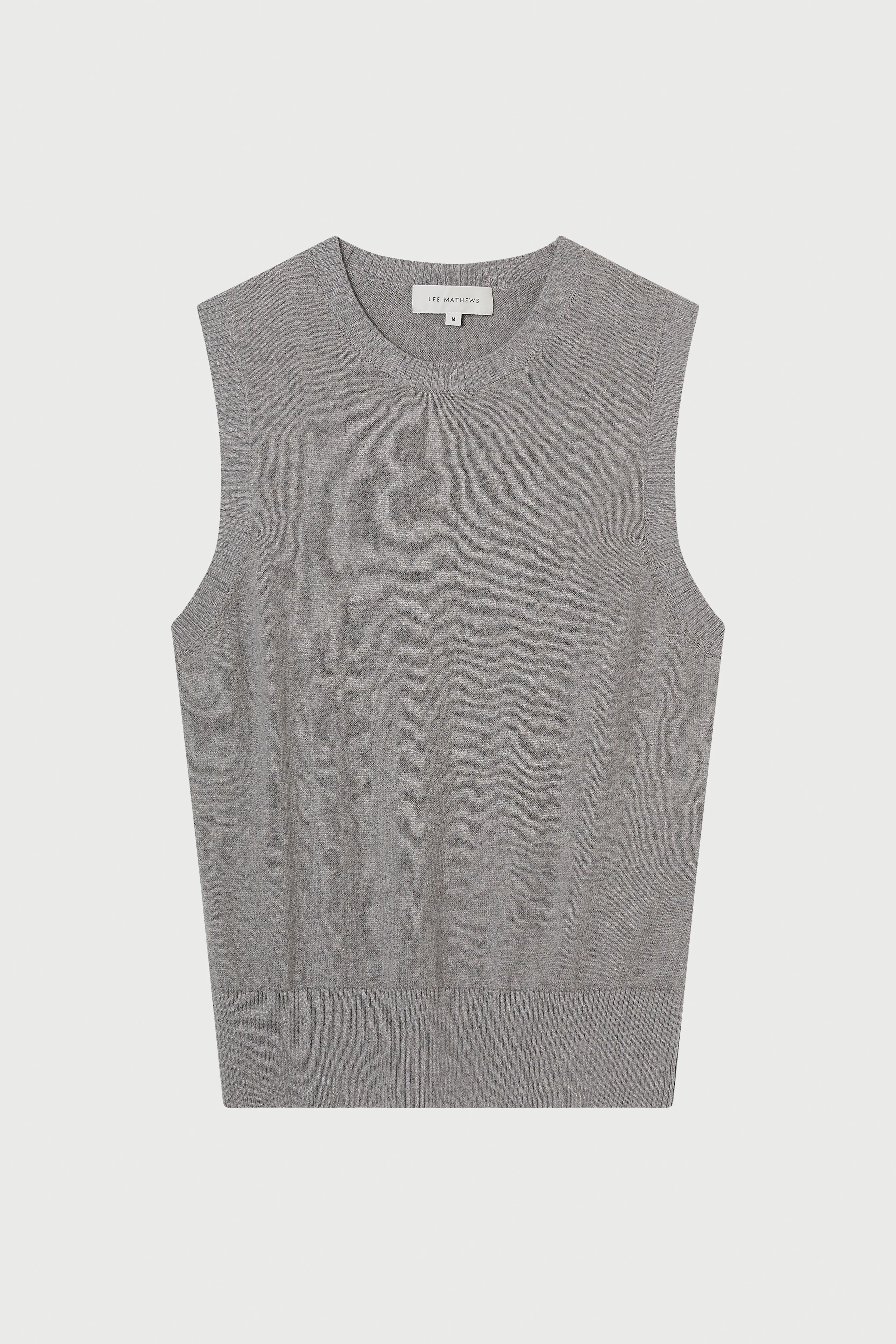 Cotton Cashmere Crew Neck Tank