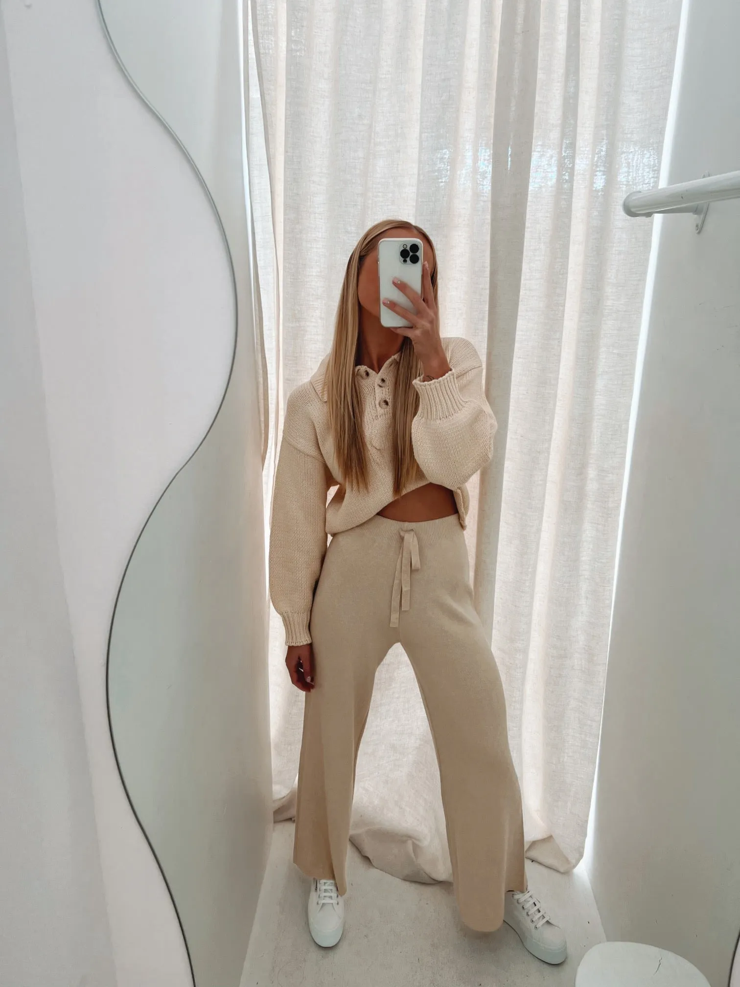 Cream Cotton Knit Jumper