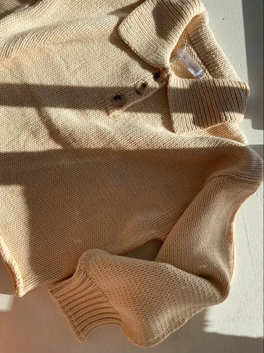 Cream Cotton Knit Jumper
