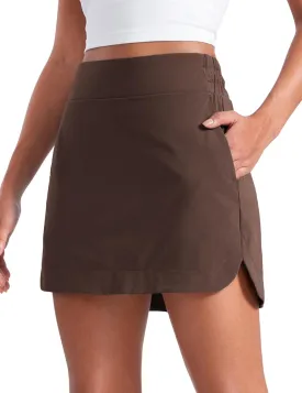 CRZ YOGA High Waisted Golf Skirts for Women A Line Tennis Athletic Casual Skort with Inner Shorts Pockets