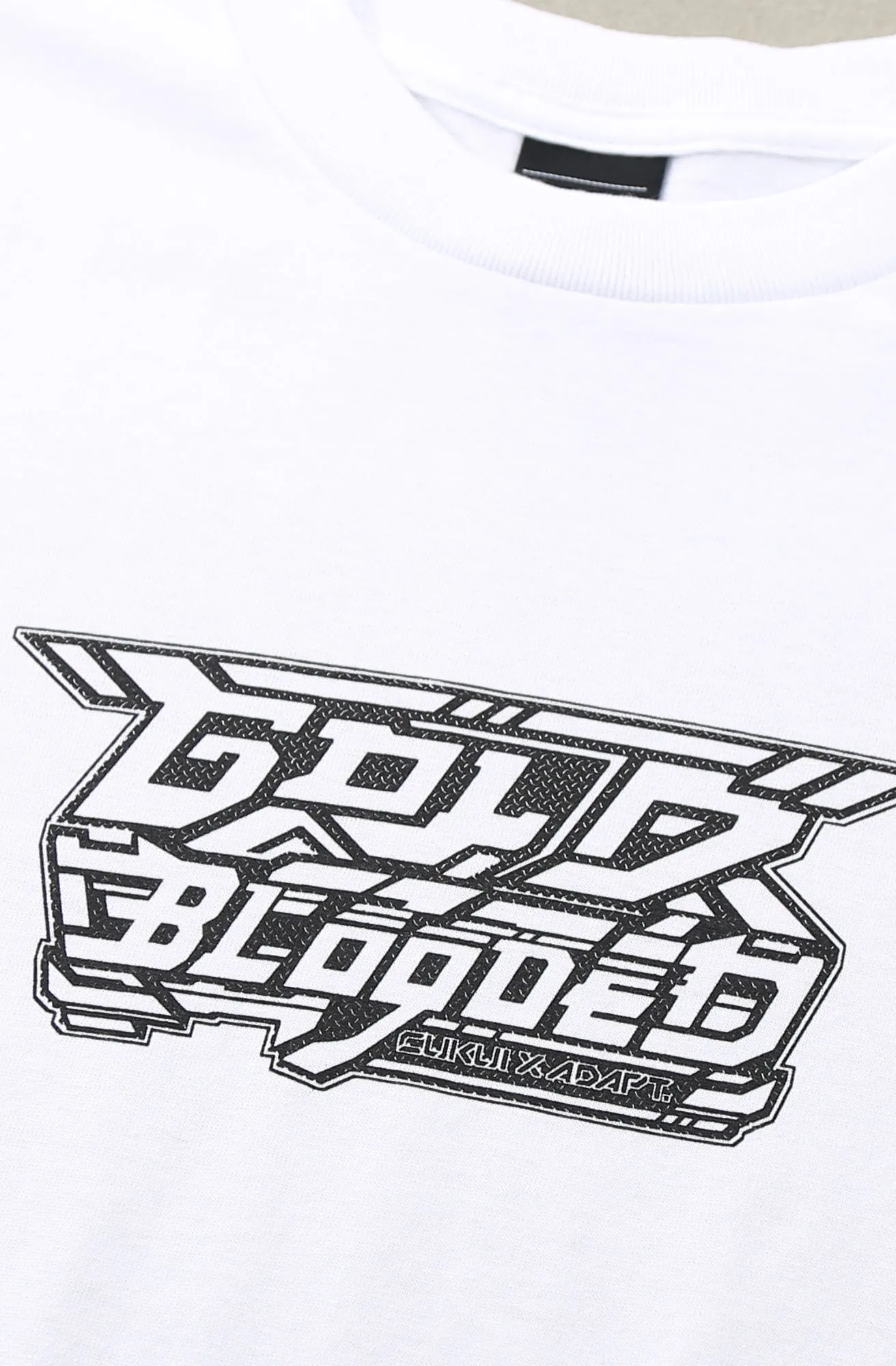 Cukui X Adapt :: Gold Blooded Mecha BW (Men's White Tee)